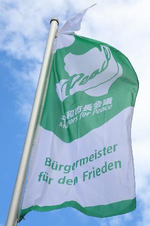 Karlsruhe: Friedensflagge setzt Zeichen
